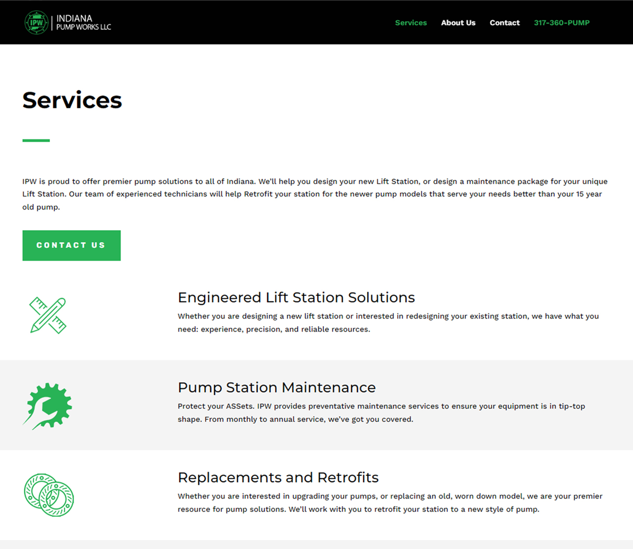 Indiana Pump Works Services Page