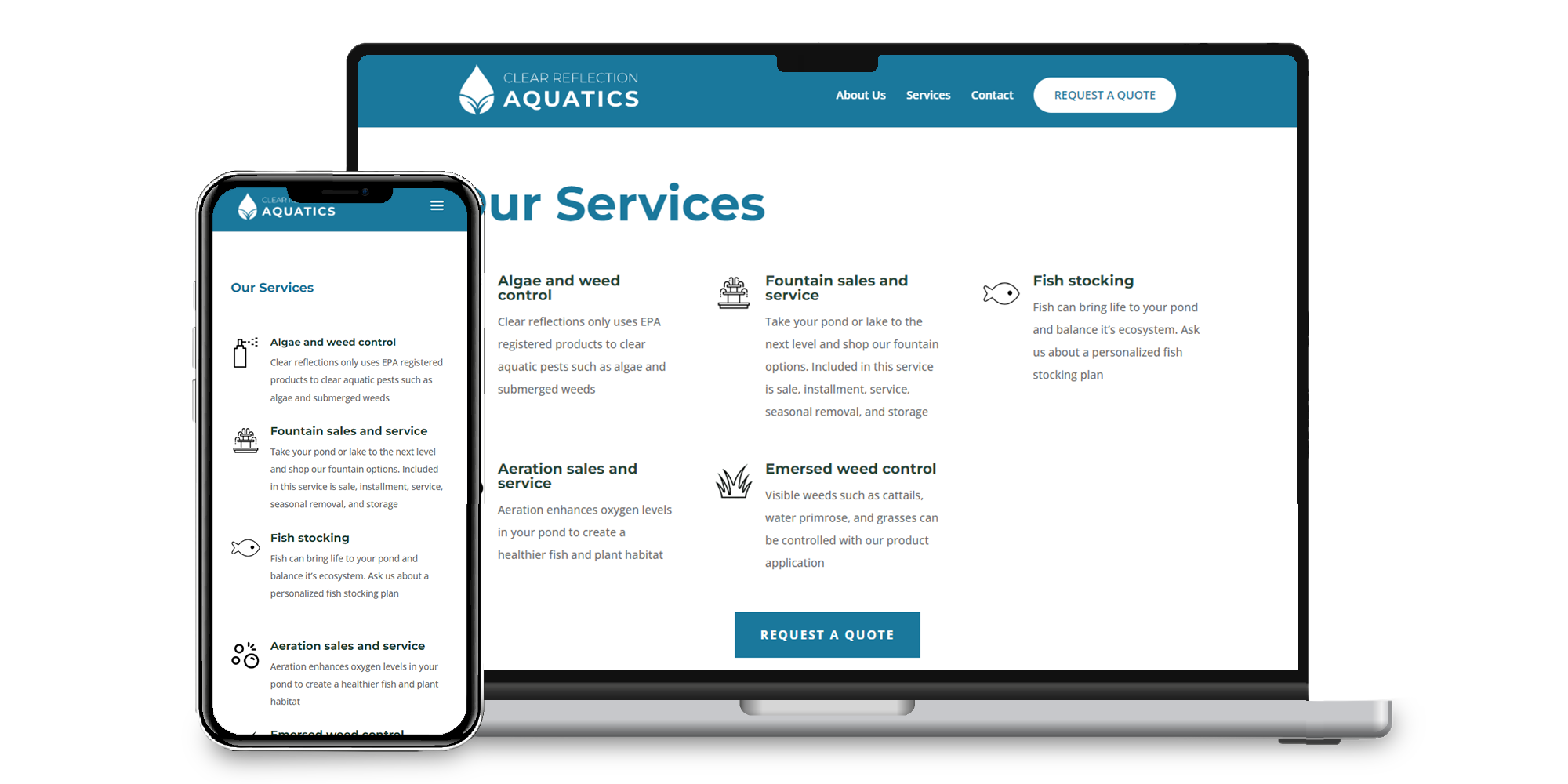 Clear Reflection Aquatics Services Page
