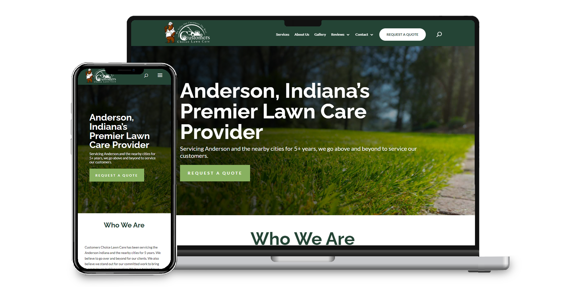 Customers Choice Lawn Care Homepage