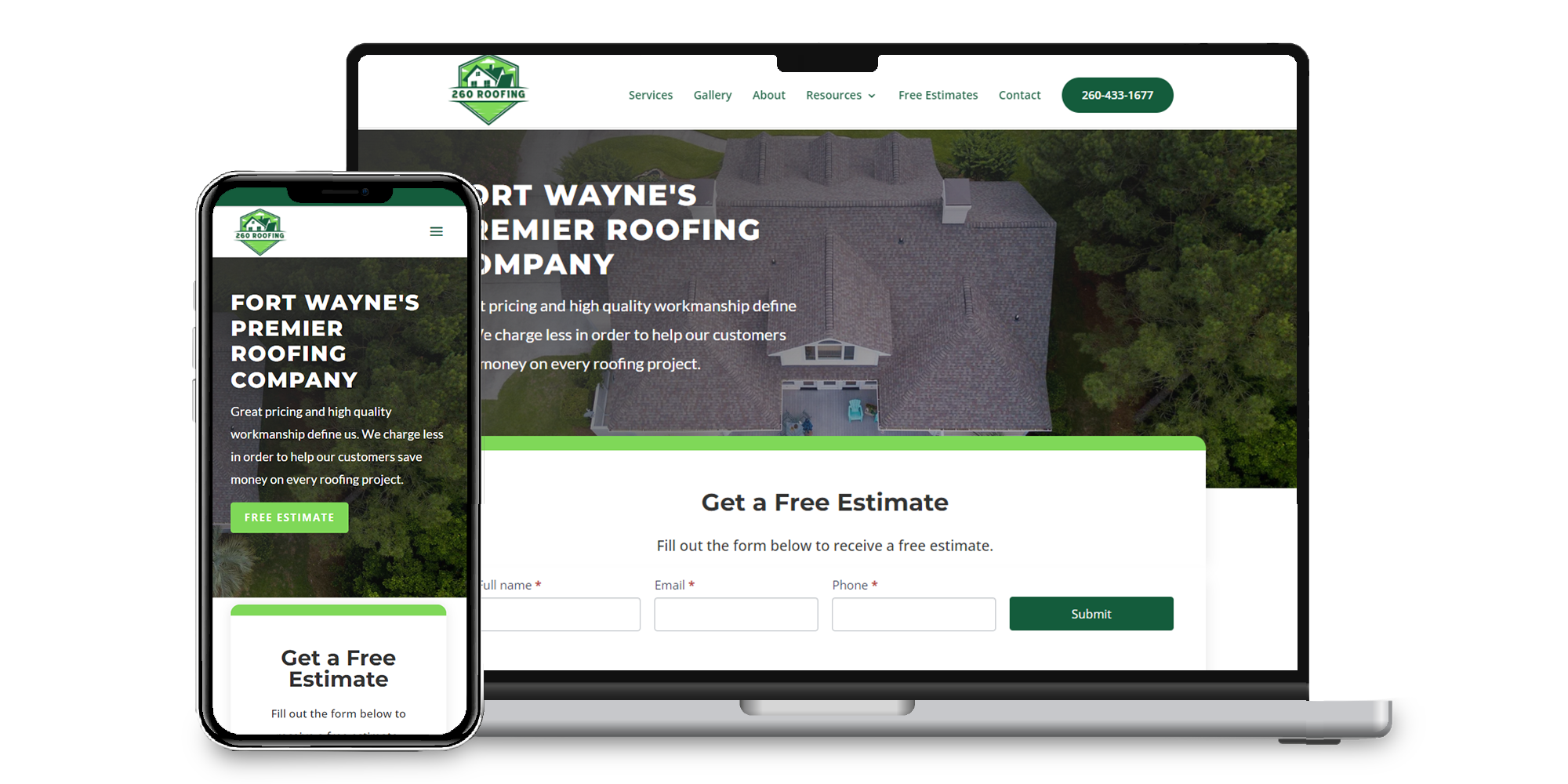260 Roofing Homepage