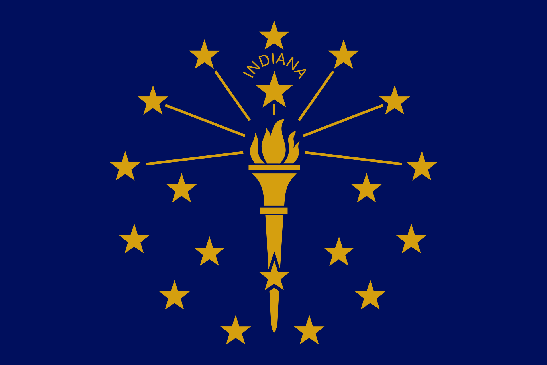 Indiana state flag - Indiana web design