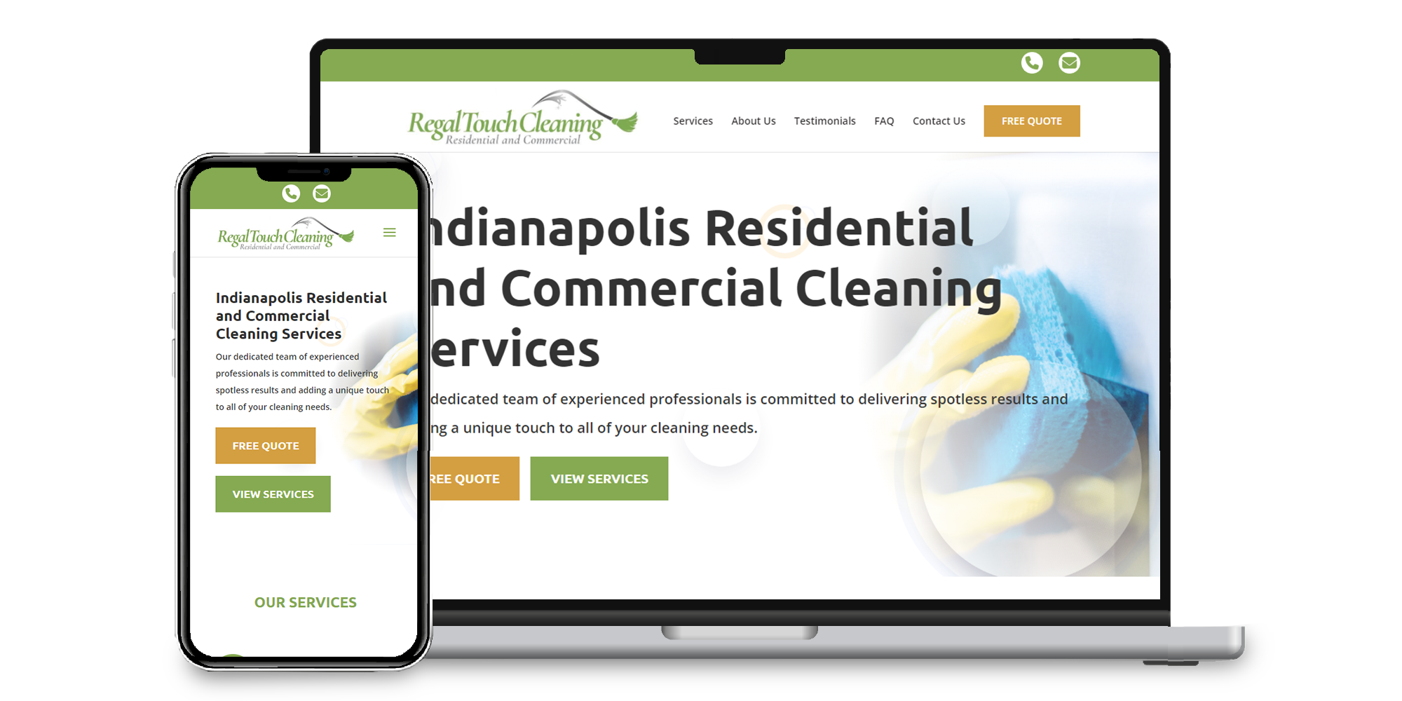 Regal Touch Cleaning Website Homepage Thumbnail