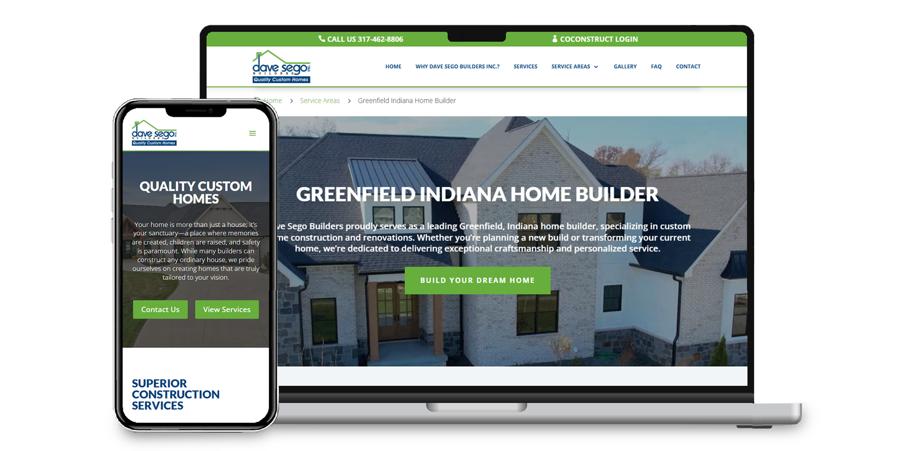 Anderson Web Design Project - Dave Sego Builders