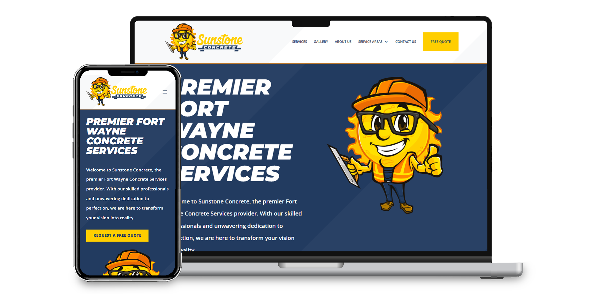 Anderson Web Design Project - Sunstone Concrete
