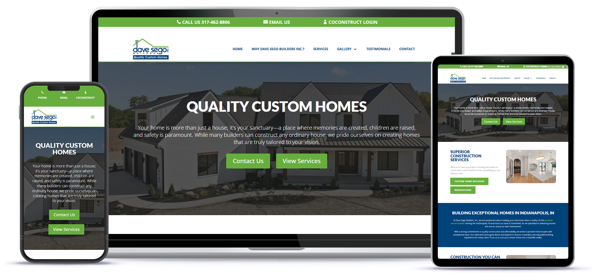 Dave Sego Builders Website Thumbnail