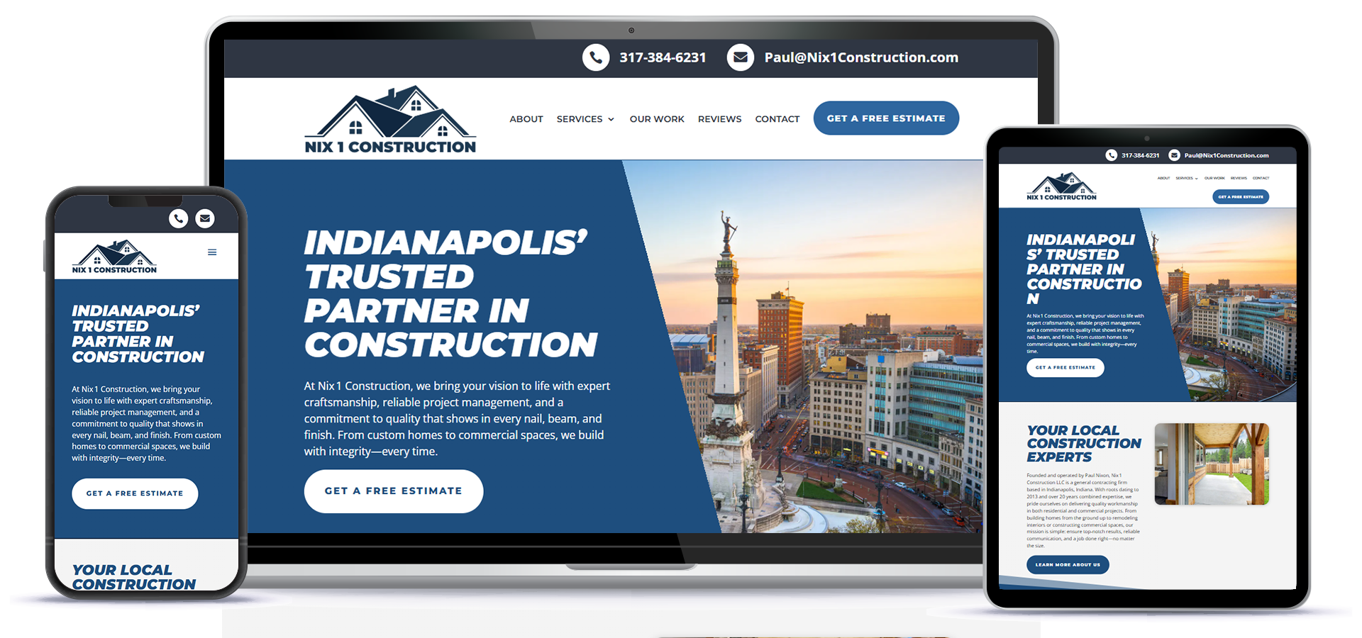 Nix 1 Construction Website Thumbnail