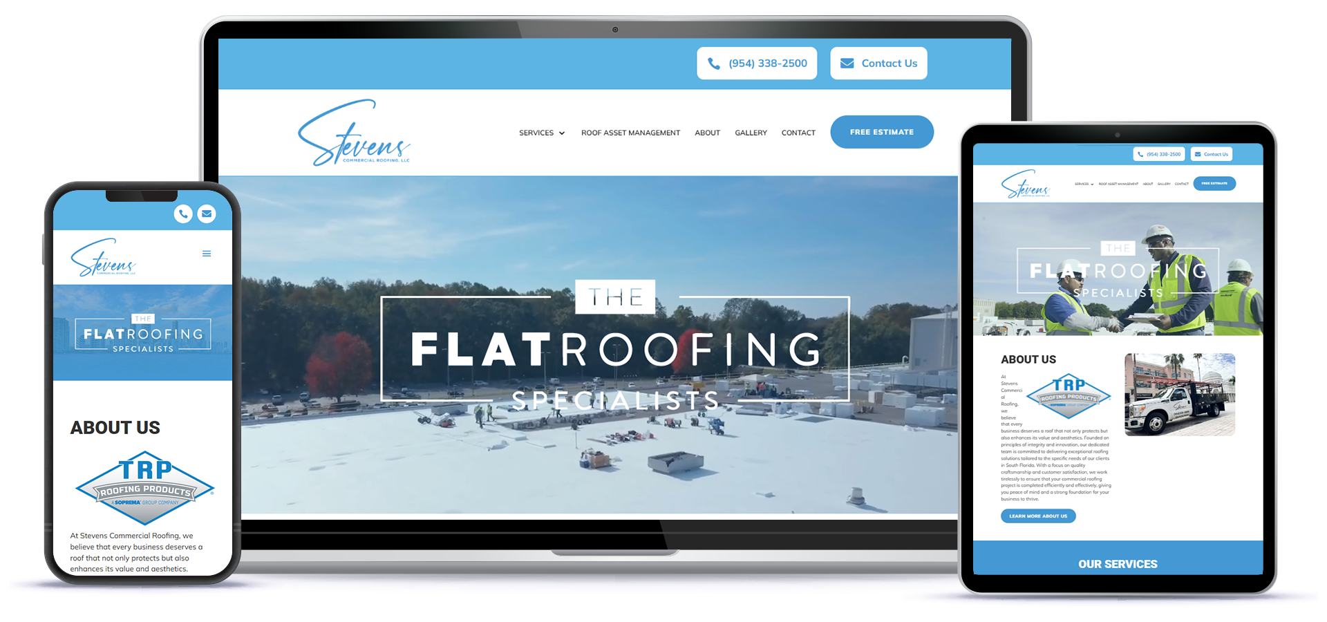 Stevens Commercial Roofing Website Thumbnail