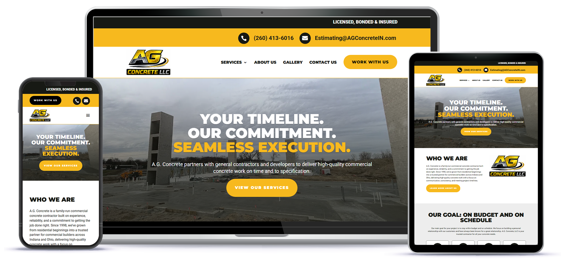 A.G. Concrete Website Thumbnail