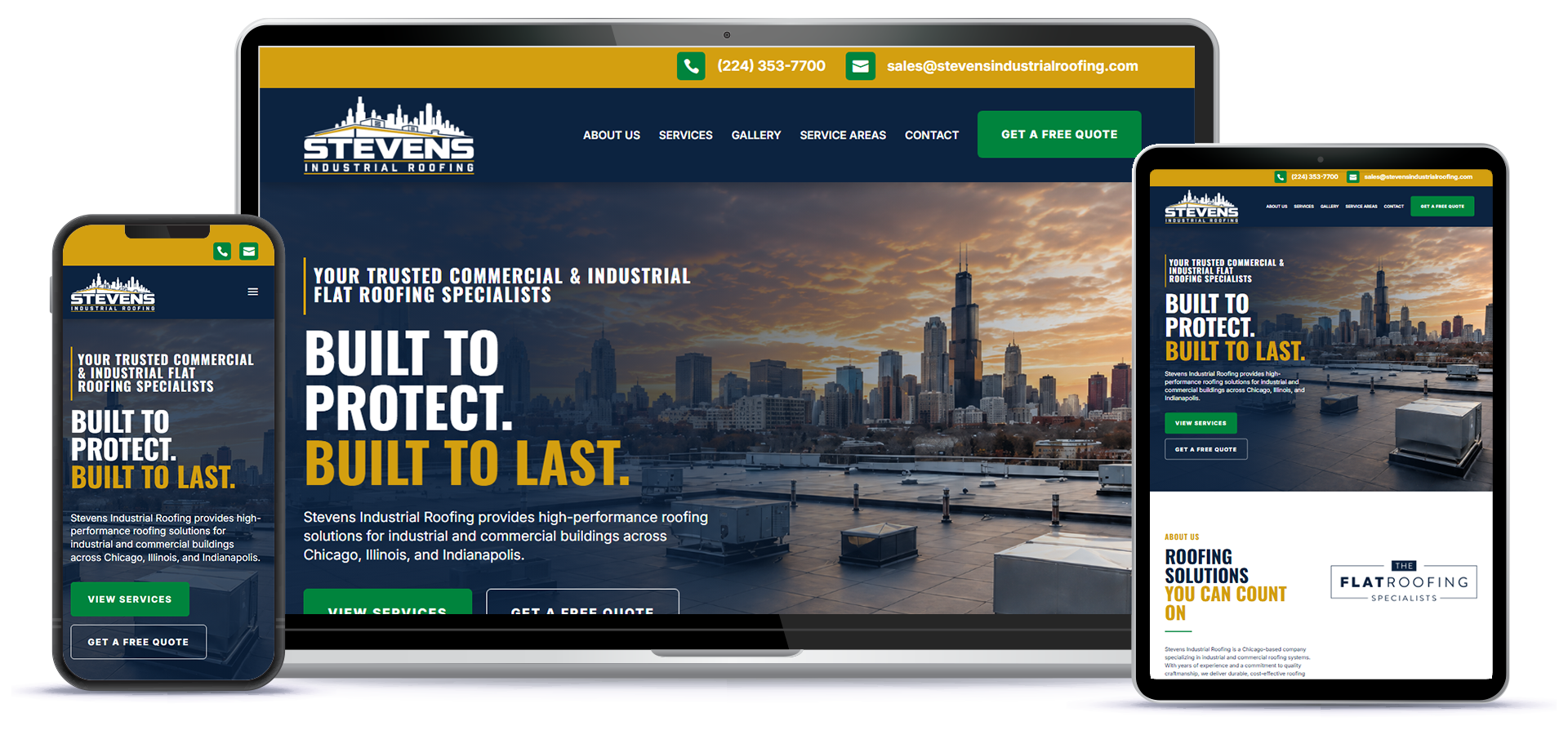 Stevens Industrial Roofing Website Thumbnail